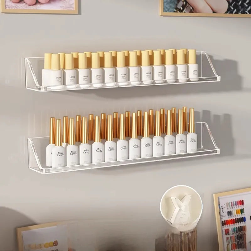 Nail Art Wall Storage Rack Punch-Free Wall Hanging Nail Art Plate Wall Decoration Acrylic Nail Polish Adhesive Display Rack
