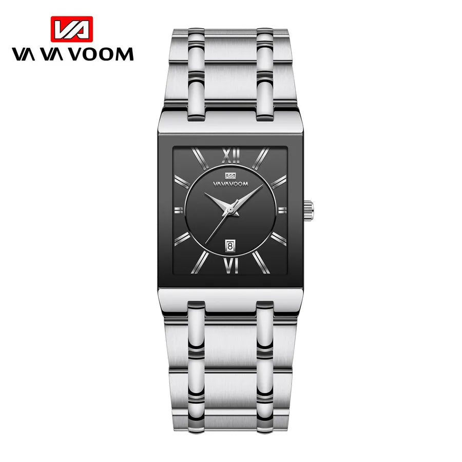 business geometric double side snaps quartz men's watches