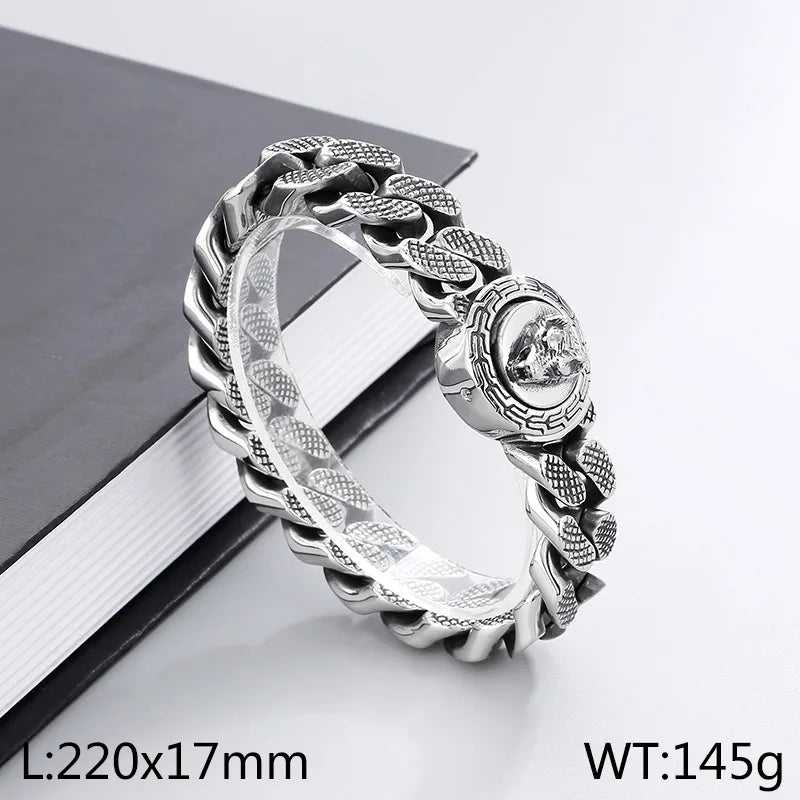Simple Style Streetwear Solid Color Stainless Steel Men's Bracelets