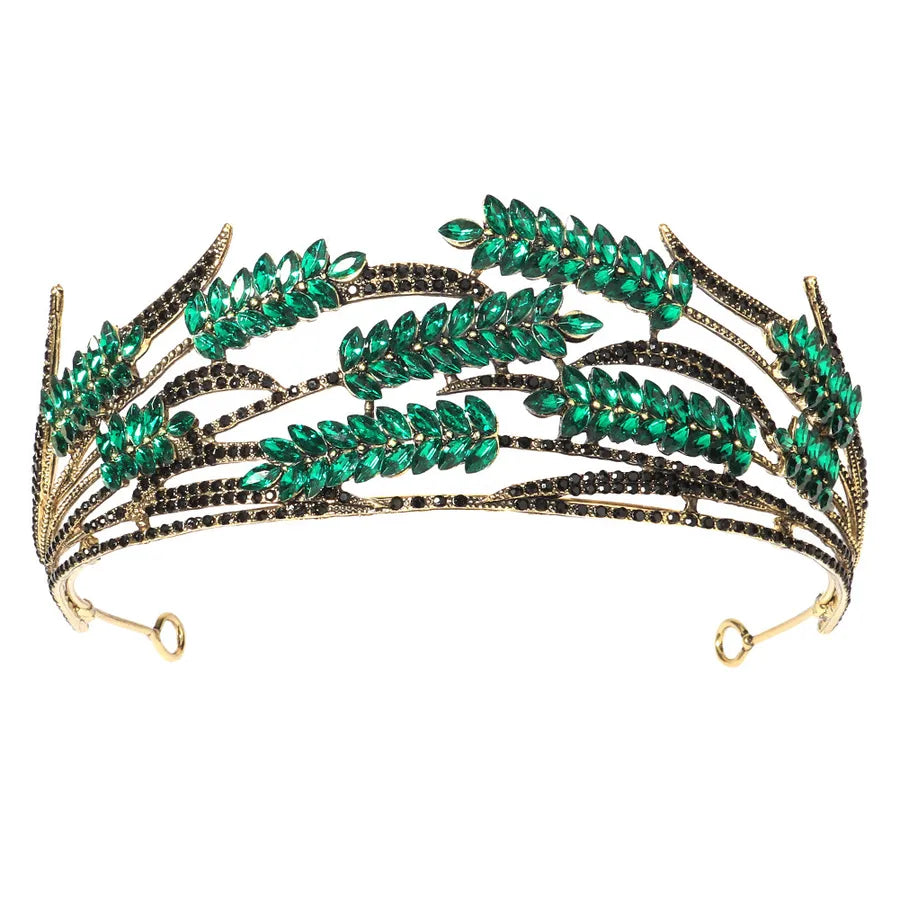 korean headdress wheat ear rhinestone bridal crown wedding dress accessories