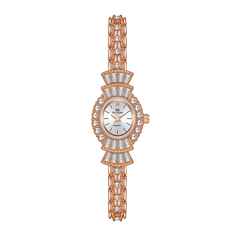 Glam Shiny Solid Color Jewelry Buckle Quartz Watch