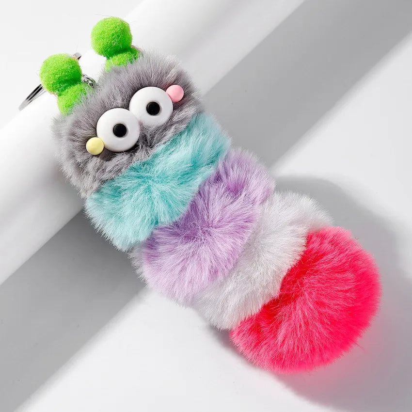 cute insect plush unisex bag pendant keychain