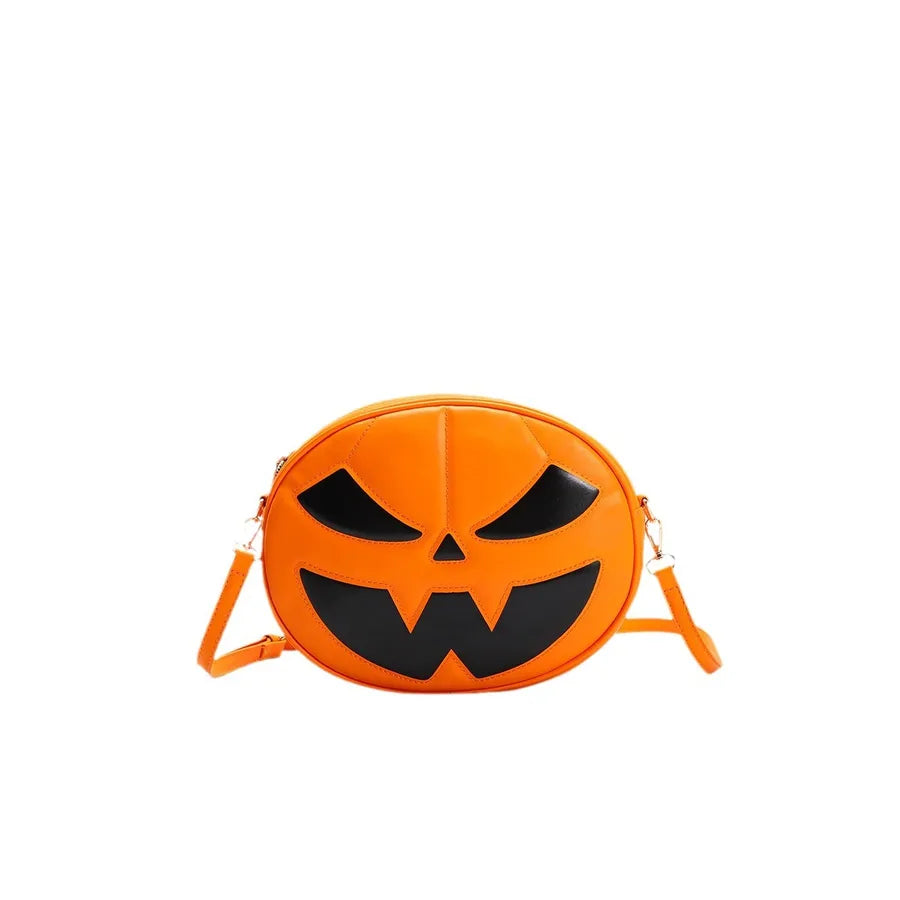 Bag New Pumpkin Bag Halloween Funny Personality Skull Spoof Dress up Crossbody Bag Candy Gift Shoulder Bag
