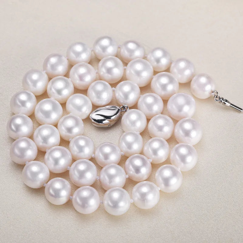 Freshwater Pearl Beaded Chain Round Necklace