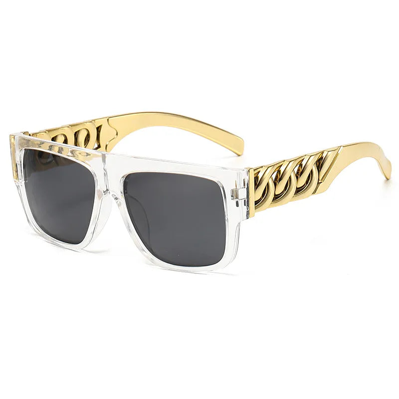 ig style punk geometric ac square full frame men's sunglasses