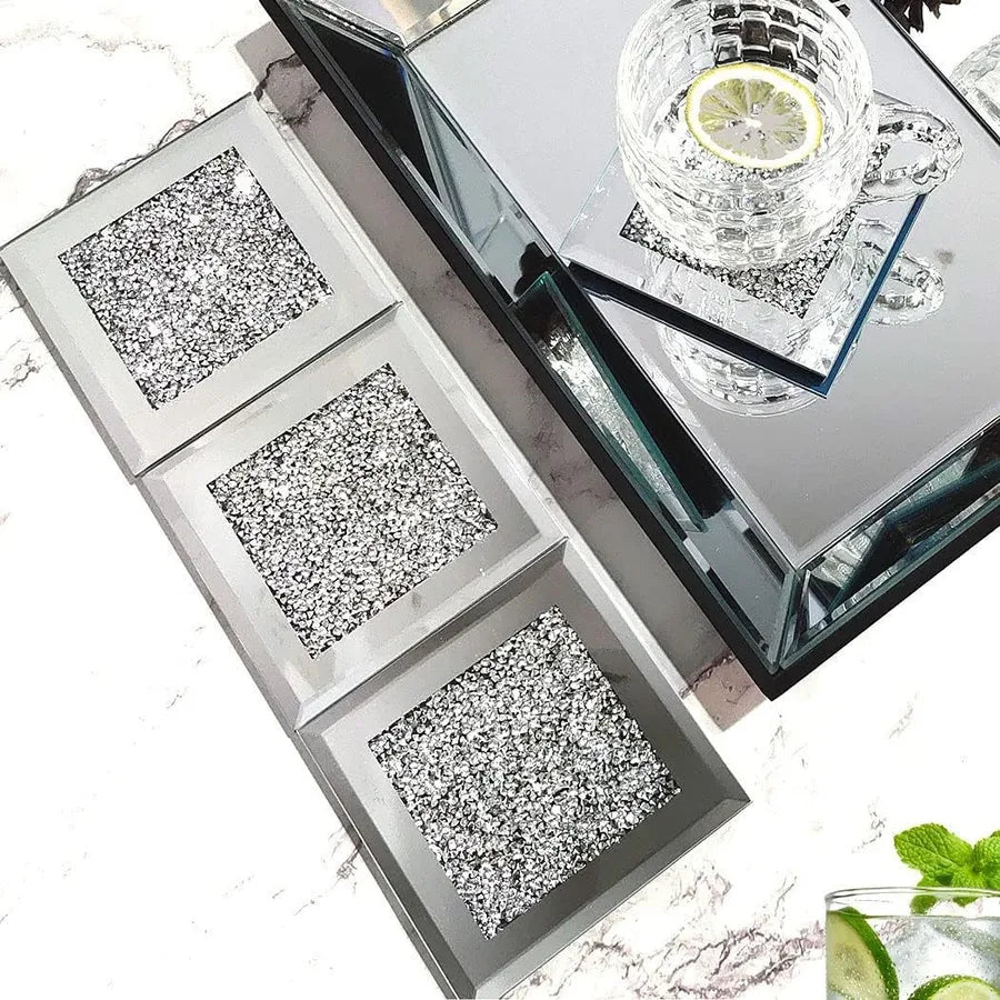 Simple Style Round Square Heart Shape Glass 1 Piece coaster