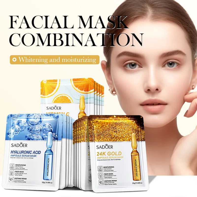 Full English ampoule mask SADOER hyaluronic acid hydrating Vitamin C moisturizing Wholesale