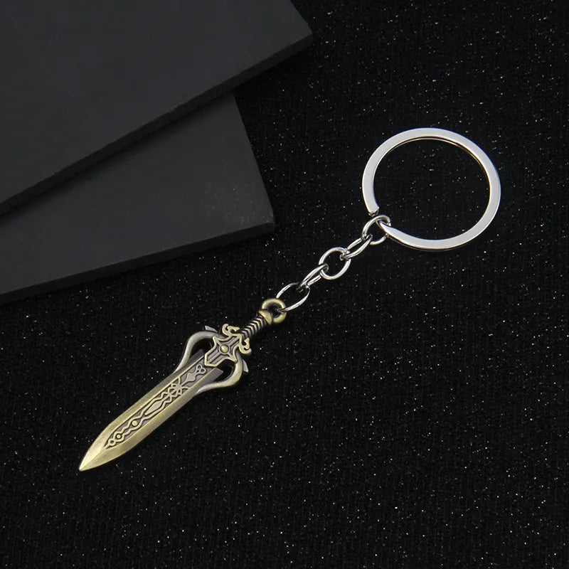 Vintage Style Sword Alloy Keychain