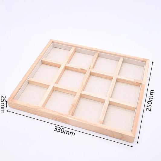 1 Pc/Package Wood Bamboo Flannel Handmade Modern Style Simple Style Wedding Home Daily Simple Solid Color Rectangle Jewelry Boxes
