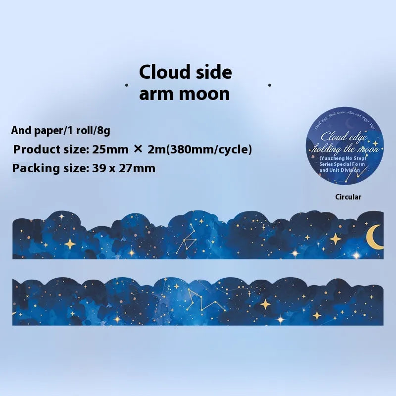 Clouds Star Moon School Graduation Washi Cute Handmade Shiny Washi Tape