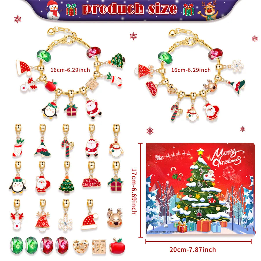 1 Set Alloy Christmas Hat Santa Claus Pendant Chain Jewelry Accessories