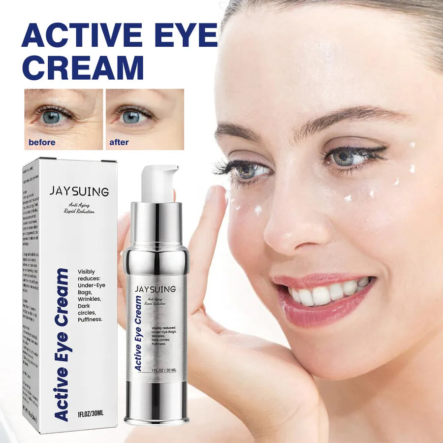 Jaysuing Active Eye Cream Anti-Wrinkle Eye Cream Fades Fine Lines, Bags under the Eyes, Dark Circles Hydrate and Tighten Skin around the Eyes