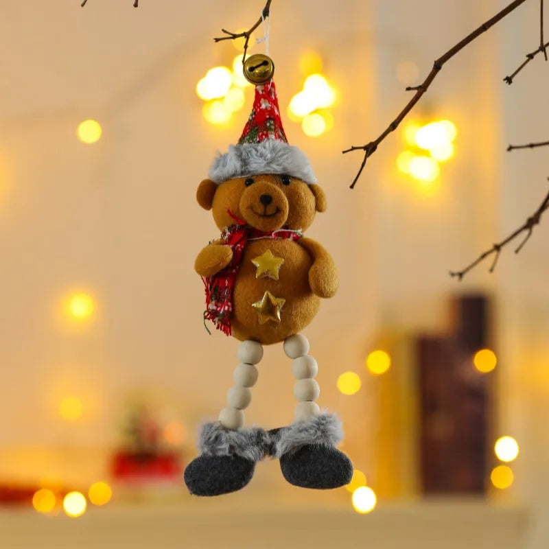 Christmas Cartoon Style Bear Snowman Daily Festival Hanging Ornaments