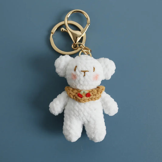 1 Piece Cute Animal Hand knitting yarn Bag Pendant Keychain