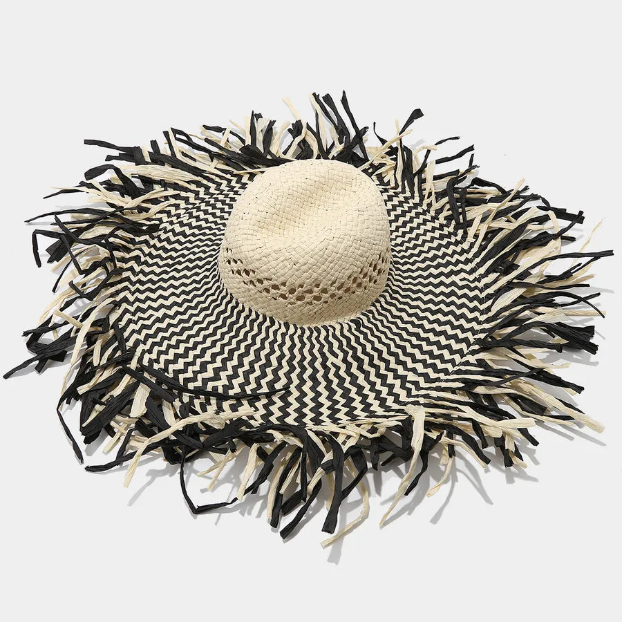 Unisex Casual Style Elegant Streetwear Solid Color Manual Hook Curved Eaves Straw Hat