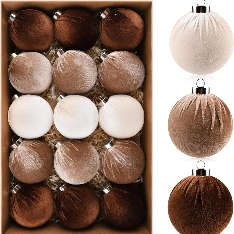 Christmas Ball Decorations 8cm European Style Plastic Christmas Balls 15pcs Packaged Christmas Ornaments Hanging Decorations