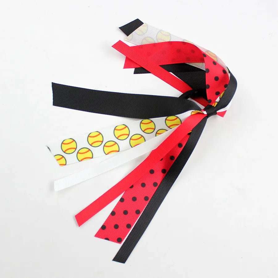 Amazon's Hottest Cheer Ribbon Football Baseball Hair Accessories Game Day Decoration Cheerleading Headdress Ponytail Decoration
