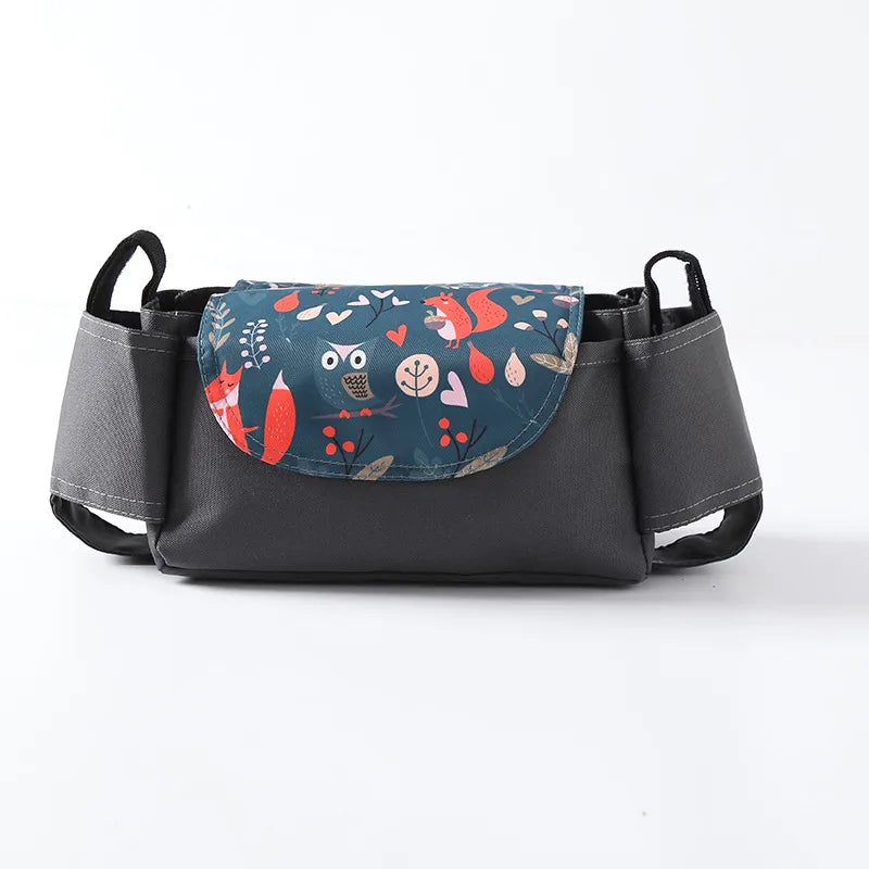 Stroller Bag Buggy Bag Multi-Function Feeder Water Cup Holder Baby Stroller Bag Storage Basket Storage