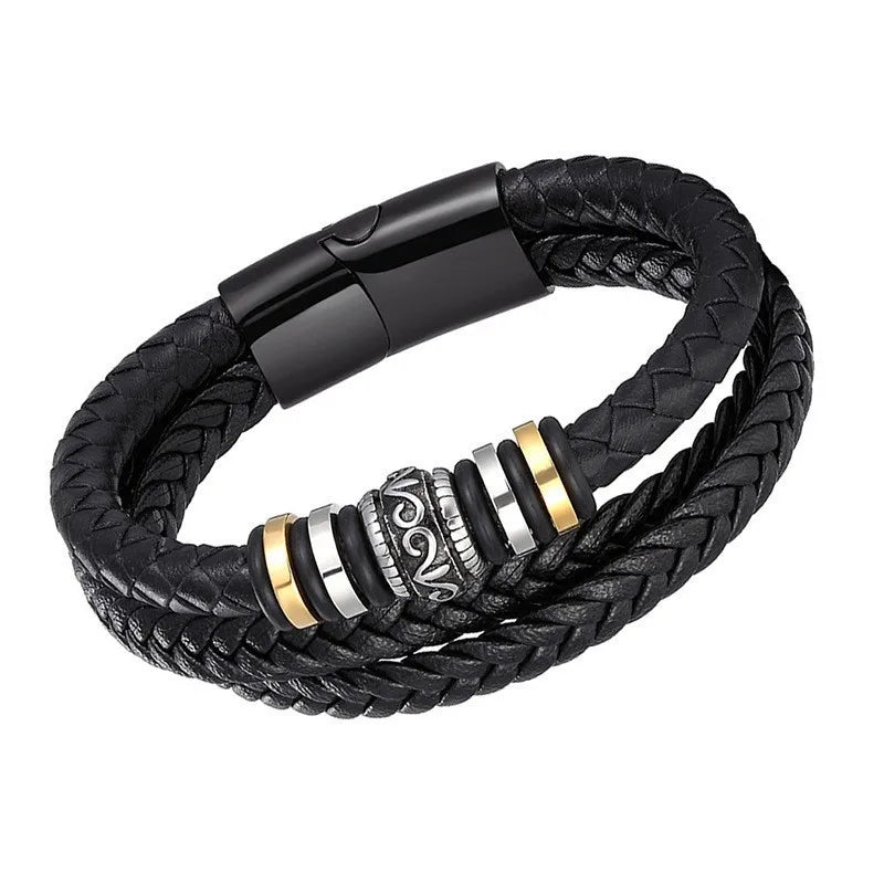 retro solid color alloy plating men's bangle 1 piece