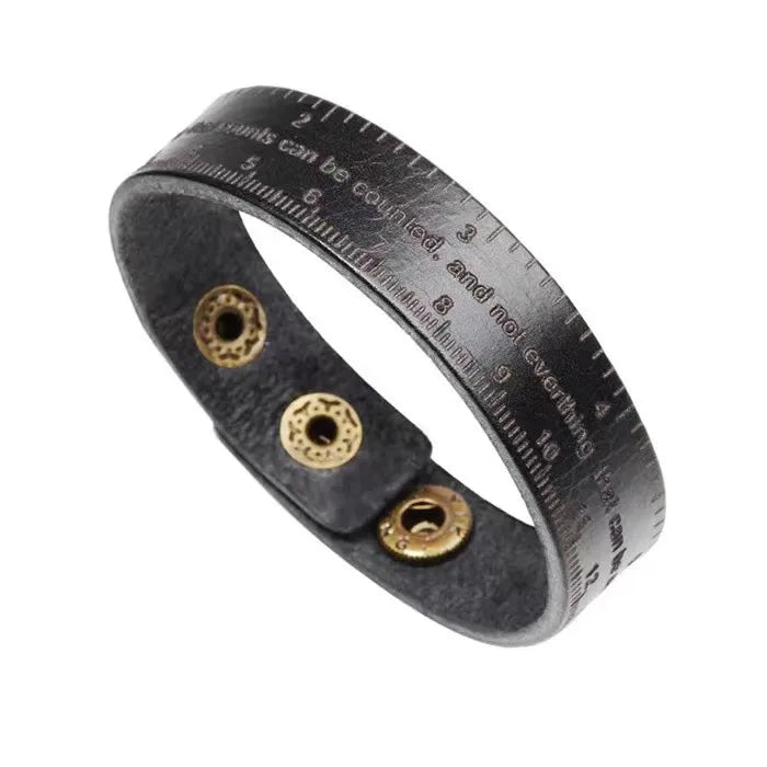 Style ECG Cowhide Student Bracelet Scale Ruler Bracelet Full of Passion and Belief Bracelet