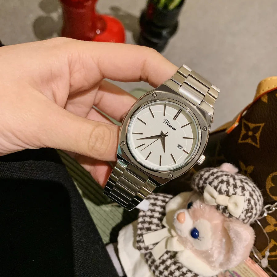 Simple Style Color Block Single Folding Buckle Quartz Watch Women's Watches