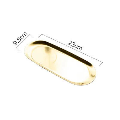 fashion geometric necklace ring storage dish glass relief candlestick crown gold small ornaments
