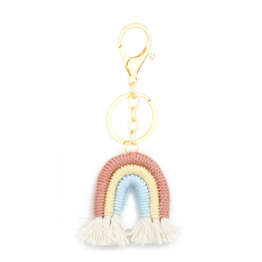 Casual Cute Rainbow Alloy Bag Pendant Keychain