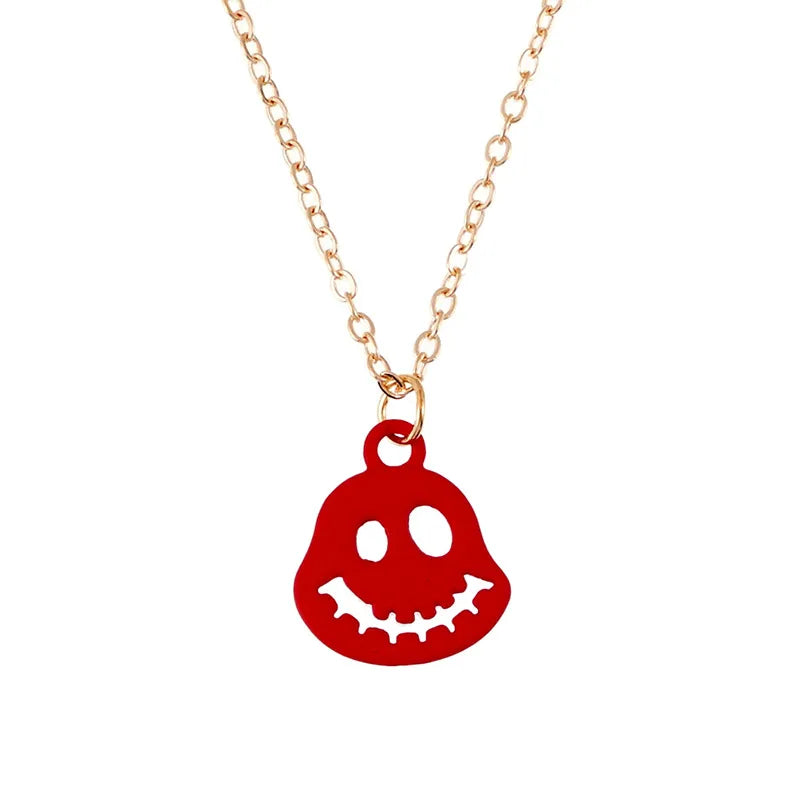 Halloween Skeleton Head Pendant Necklace Funny Individualistic Design Wedding Jewelry Accessory For Men And Women