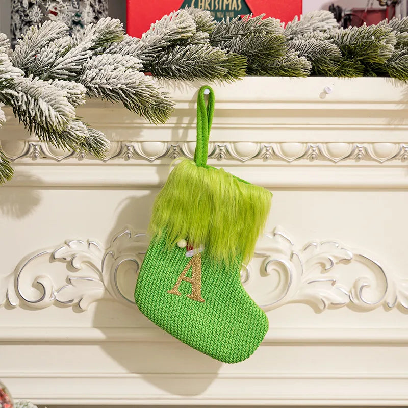 Christmas Nordic Style Cartoon Style Classic Style Christmas Hat Letter Nonwoven Polyester Party Festival Christmas socks Decorations Hanging Ornaments
