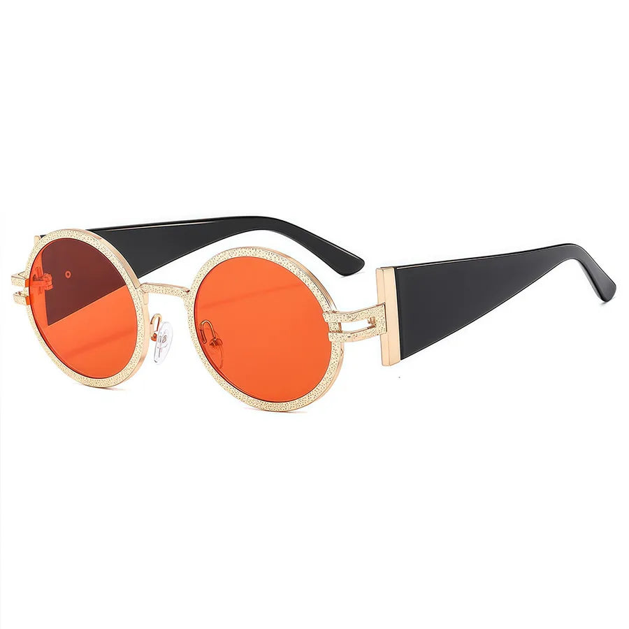 Vacation Simple Style Solid Color Pc Oval Frame Full Frame Women's Sunglasses