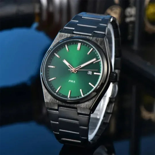 Business Classic Style Color Block Solid Color Horseshoe Buckle Quartz Men's Watches
