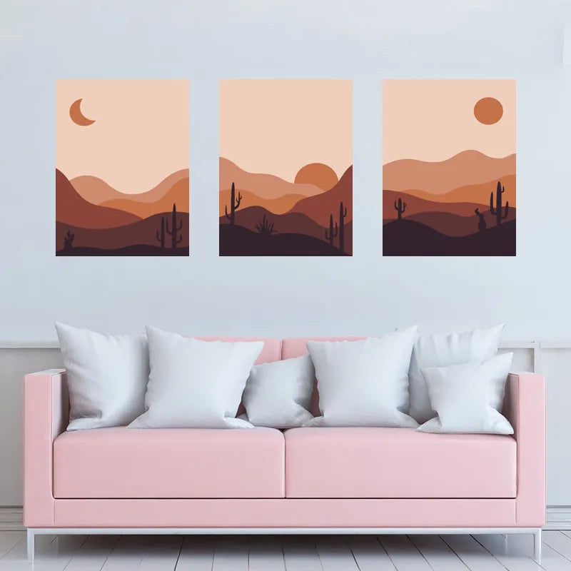 Nordic Style Landscape Polyester Tapestry Wall Art