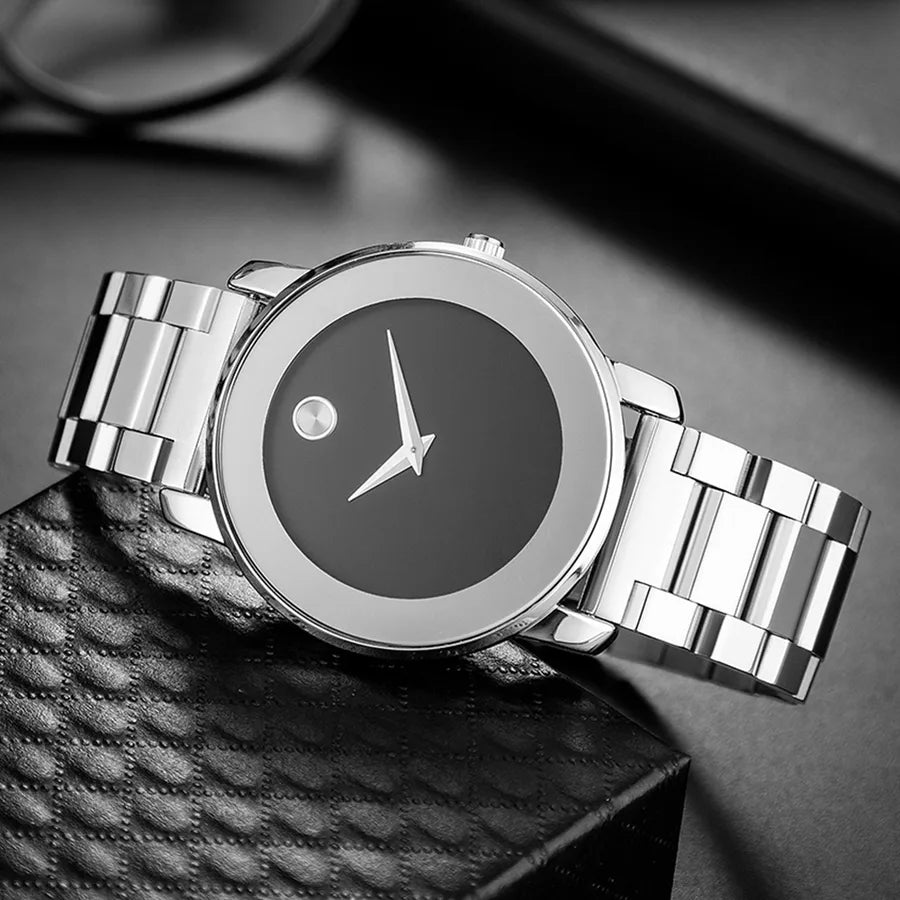 Fashion Geometric Butterfly Double Snap Quartz Men's Watches