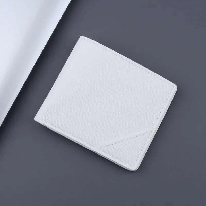 Men's Solid Color Pu Leather Open Small Wallets