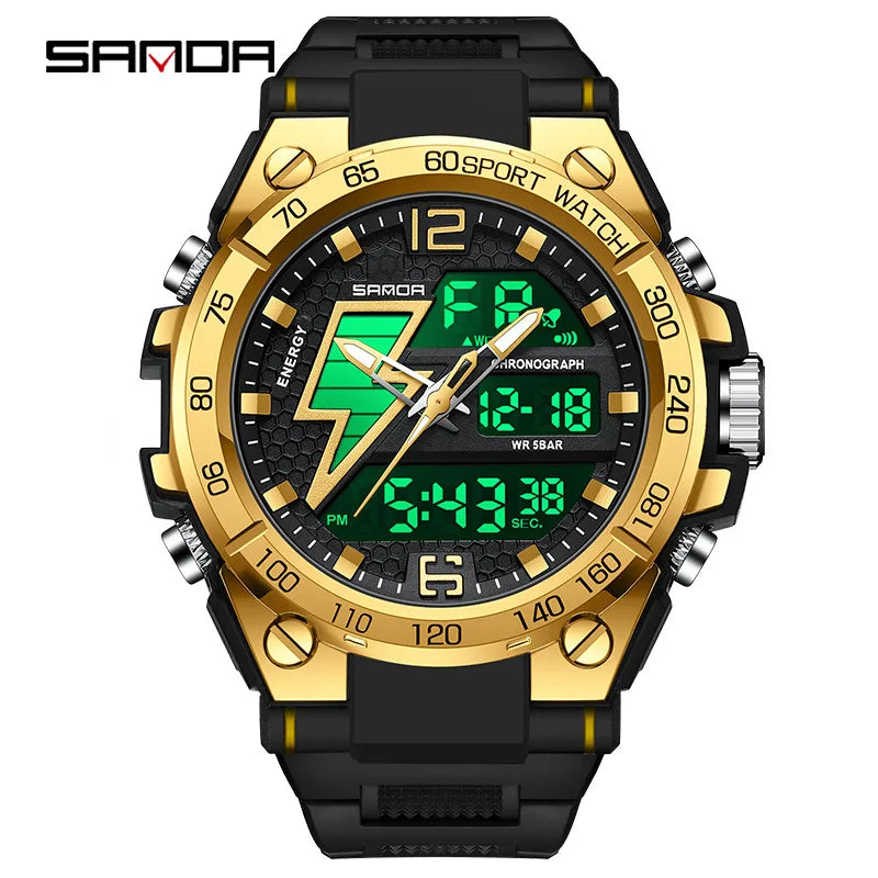 modern style solid color electronic men's watches