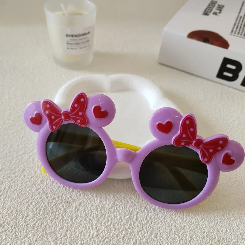Sweet Simple Style Solid Color Resin Special-Shaped Mirror Full Frame Kids Sunglasses