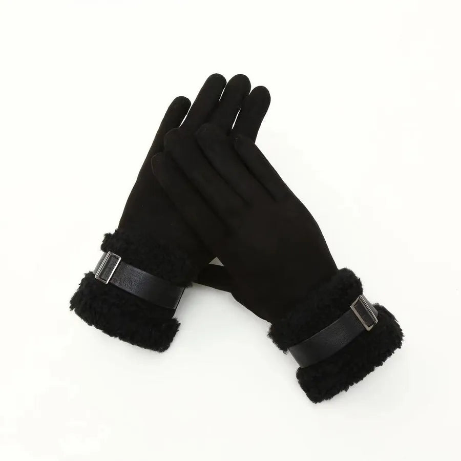 women's lady simple style solid color gloves 1 pair