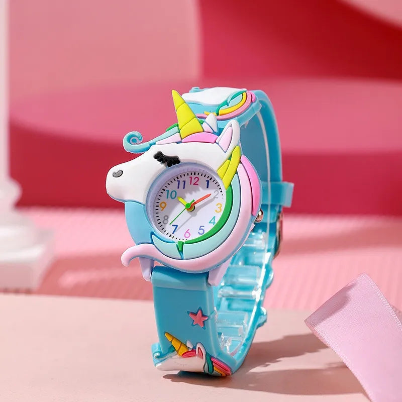 Kids' watch Children's Cute Boys and Girls Watch 3D Silicone Band Watch Children's Cartoon Watch