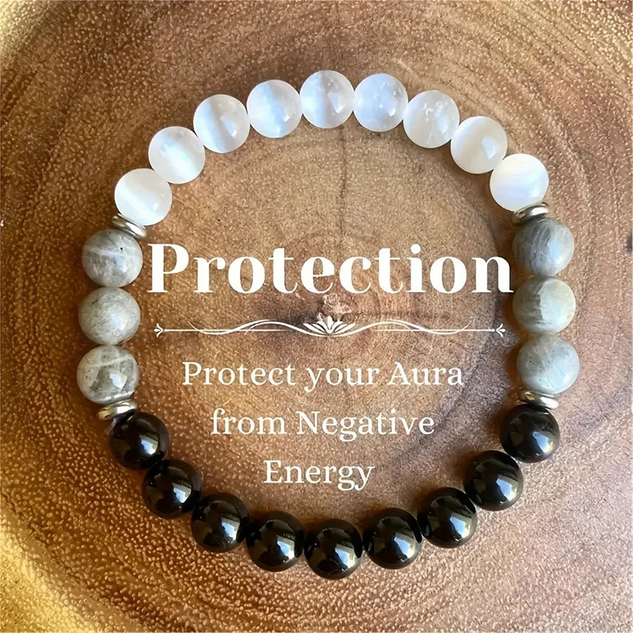 Europe and the United States explosions jewelry natural stone beaded bracelet 8mm gradient elastic handmade beaded bracelet wholesale