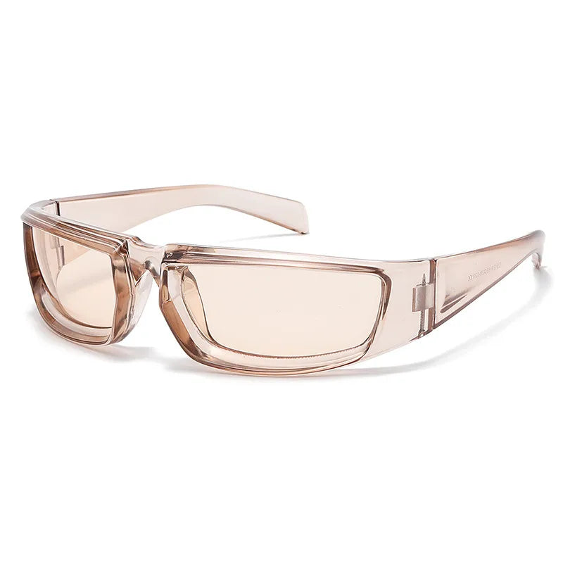 streetwear solid color ac square full frame women's sunglasses