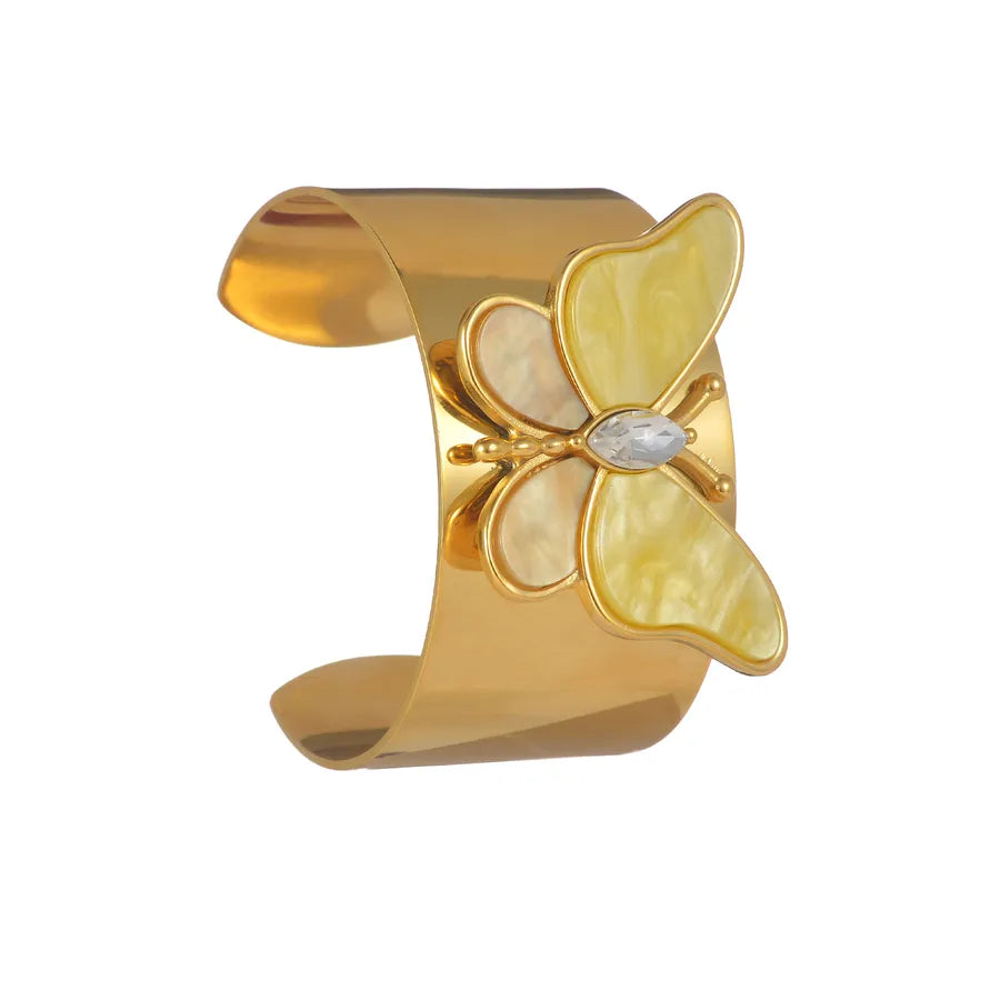 Cute Butterfly 304 Stainless Steel Bangle In Bulk