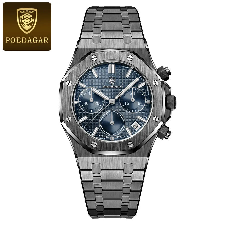 Swiss brand multi-functional new men's watch waterproof luminous quartz watch live broadcast popular one-piece delivery
