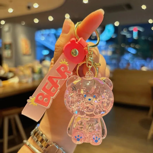 1 Piece Cute Bear Acrylic Unisex Bag Pendant Keychain