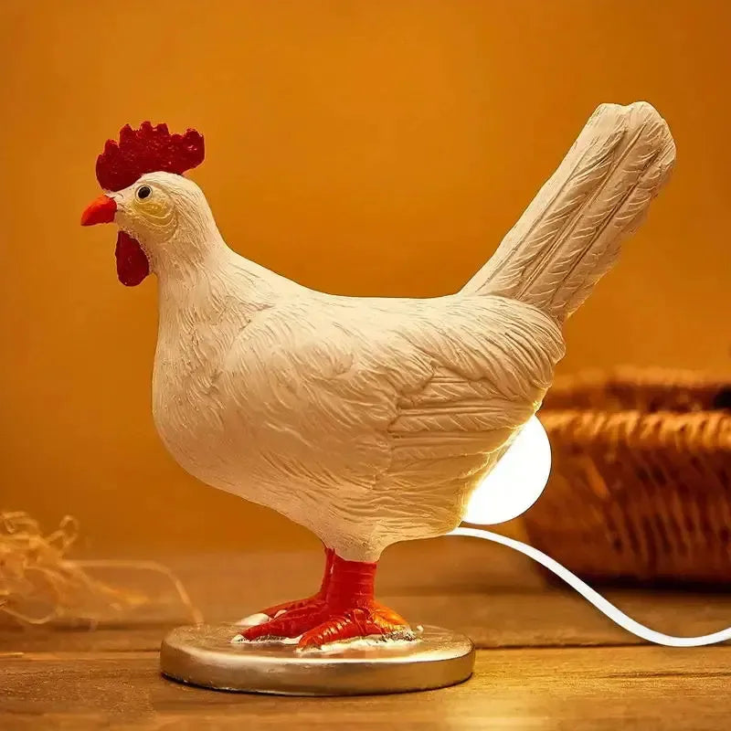 Cute Chicken Resin Night Lights Ornaments Artificial Decorations