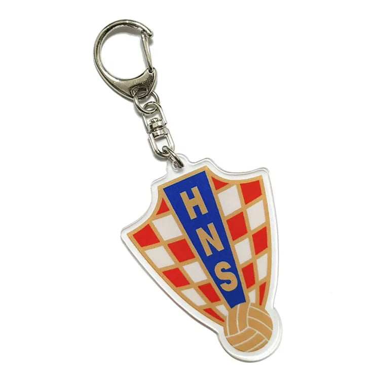 Modern Style National Flag Symbol Acrylic Unisex Keychain