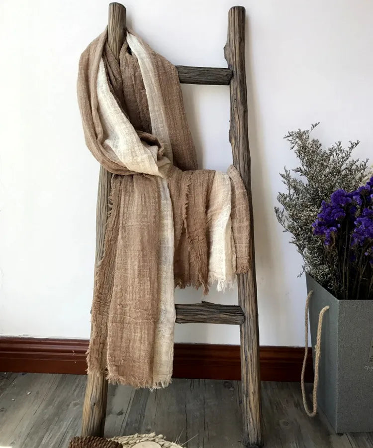 Unisex Simple Style Color Block Cotton Scarf