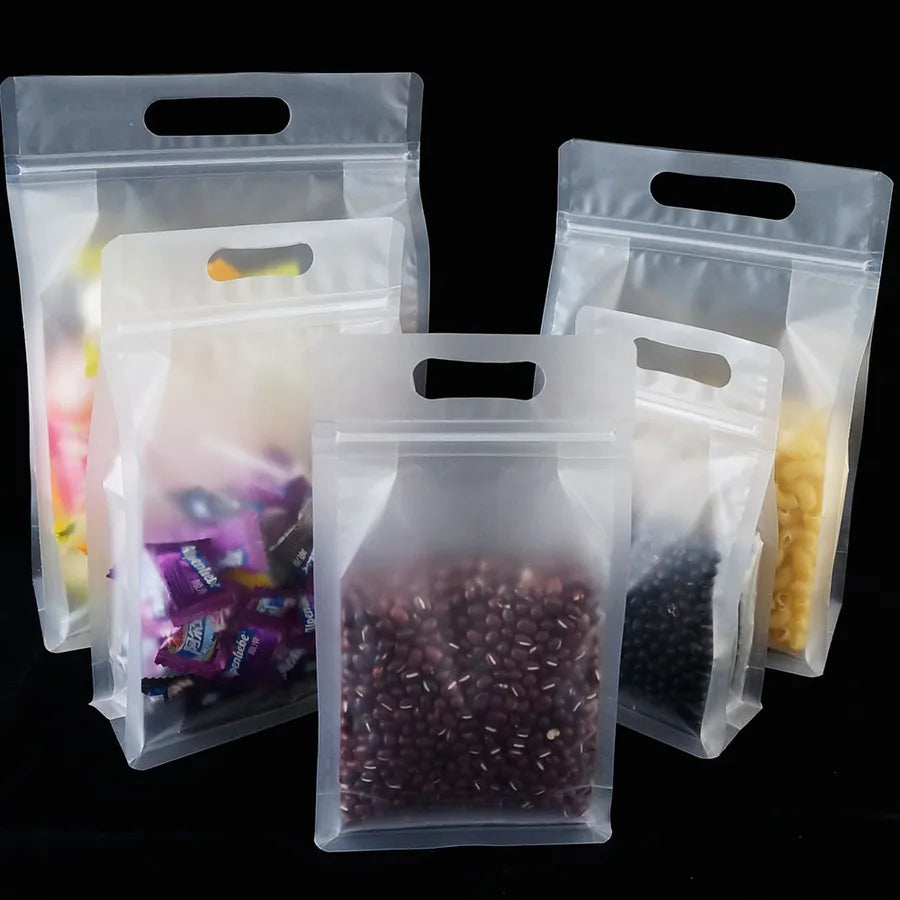 simple style solid color plastic food packaging bag