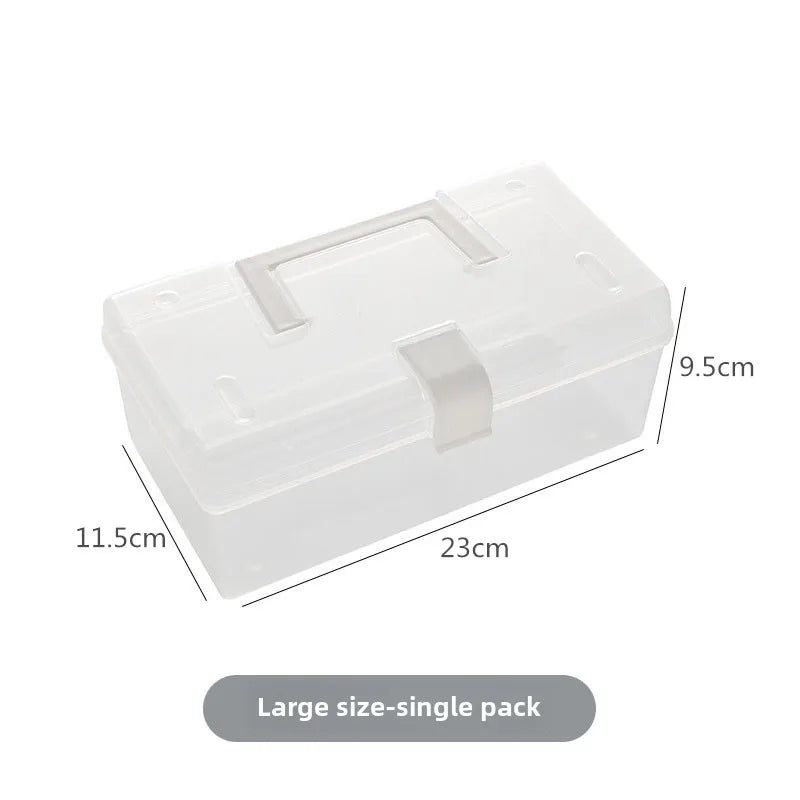 Plastic storage box desktop transparent storage box with portable storage box car storage box toy storage box