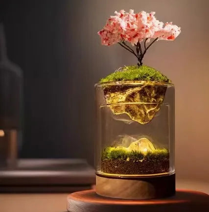 IG Style Tree Glass Night Lights Plant Micro Lighting Accessories
