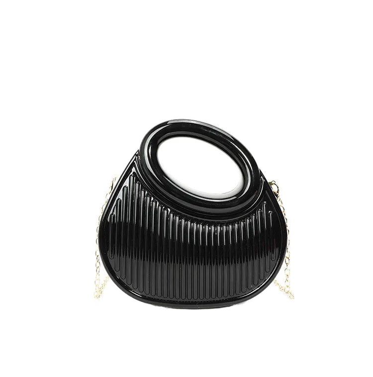 Acrylic Solid Color Oval Evening Bags